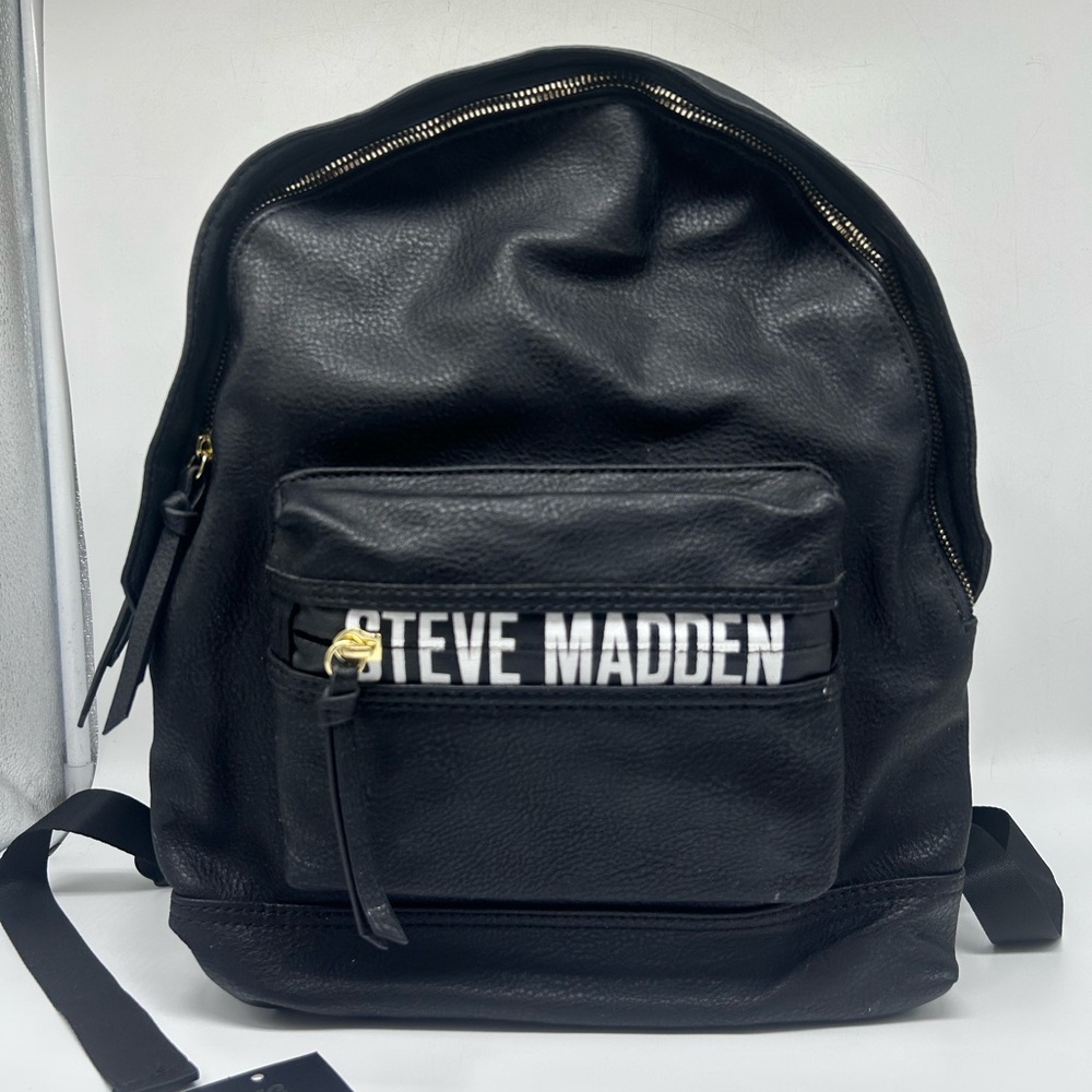 Steve Madden backpack purse Faux Leather Black Msrp $98.